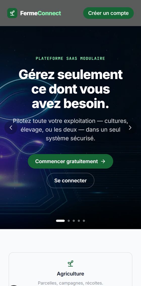 FermeConnect — mobile