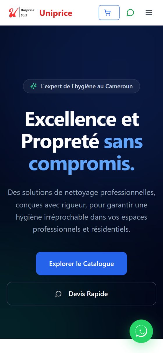 Uniprice E-commerce — mobile